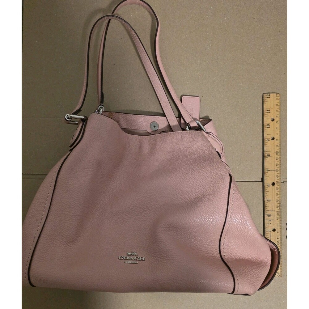 Coach Edie 31 Petal Pink Pebble Leather Shoulder Bag Slouchy Hobo L1757-57125